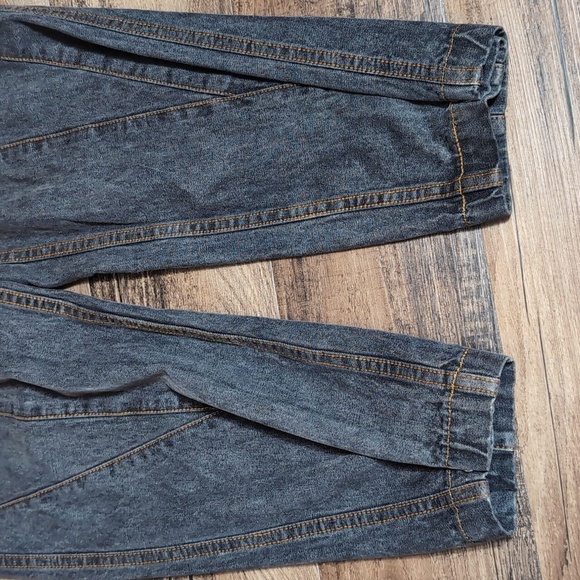 Levis Sport Jeans Vintage 80s Mom Jeans Snap Ankle Grey Acid Wash Orange Accent - Picture 12 of 14